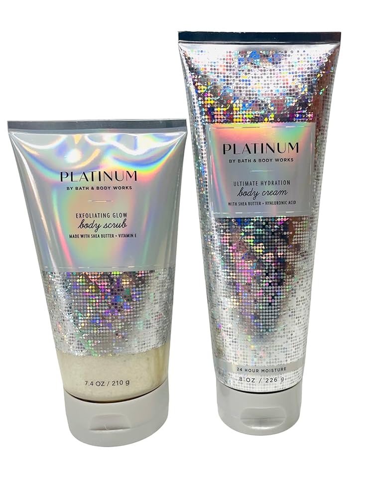 【新品】バスアンドボディワークス Platinum セット Bath & Body Works Platinum Fragrance Mist & Body Cream Set